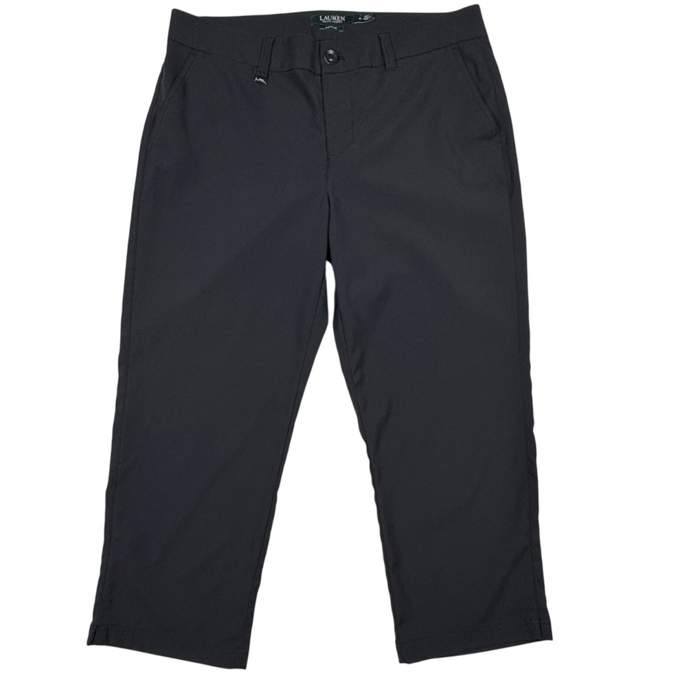 Lauren Ralph Lauren Active Black Cropped Golf Pants Womens 8 Performance‎ LRL